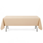Premium Polyester Rectangle Tablecloth 60"x126" - 220GSM - Beige - By TCF Linen - thumbnail number 1