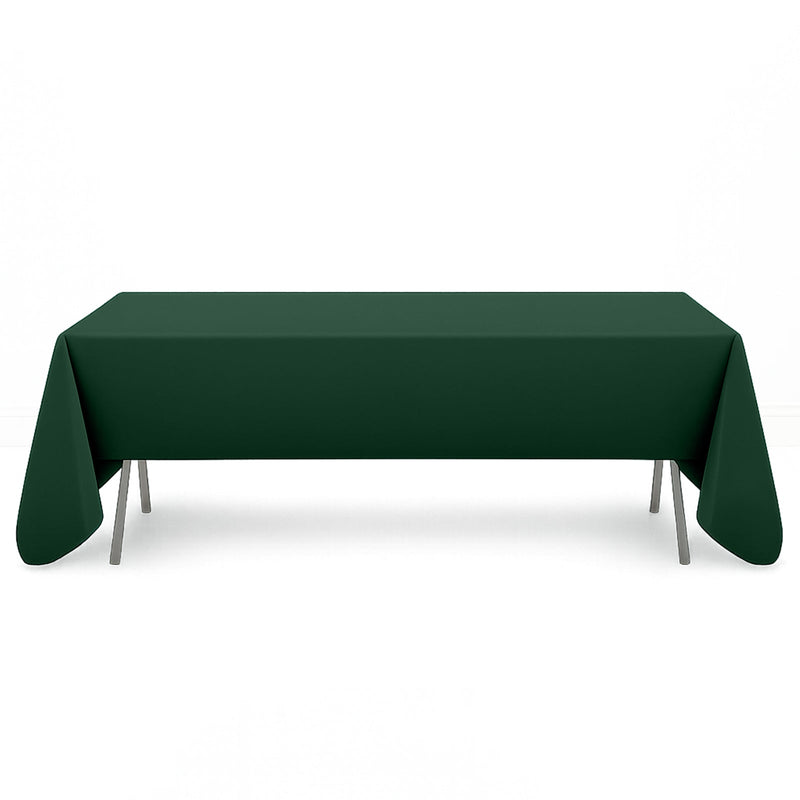 Premium Polyester Rectangle Tablecloth 60"x126" - 220GSM - Hunter Emerald Green - By TCF Linen - thumbnail number 1
