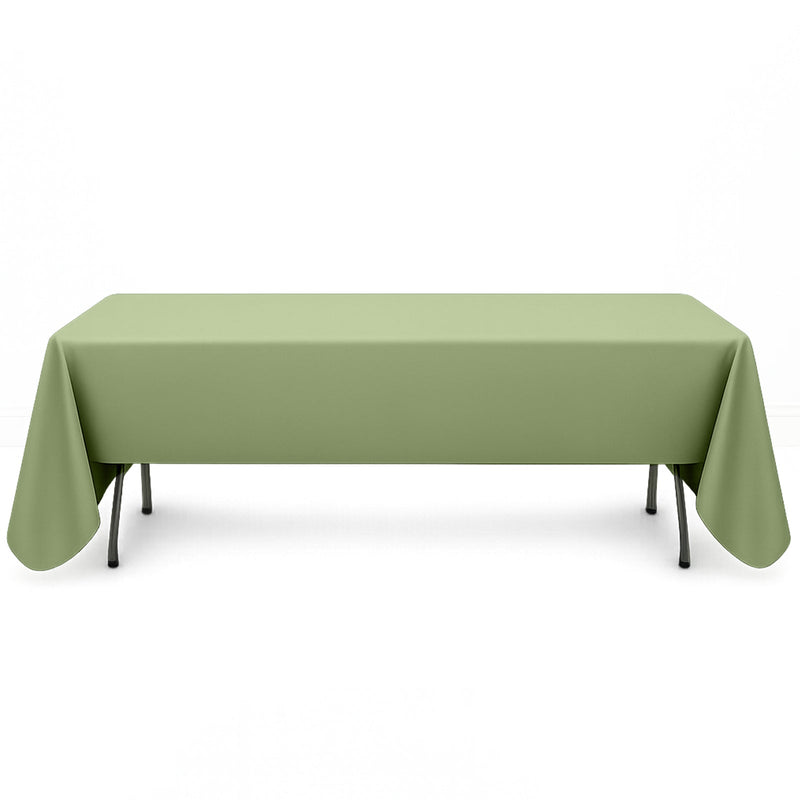 Premium Polyester Rectangle Tablecloth 60"x126" - 220GSM - Sage Green - By TCF Linen - thumbnail number 1