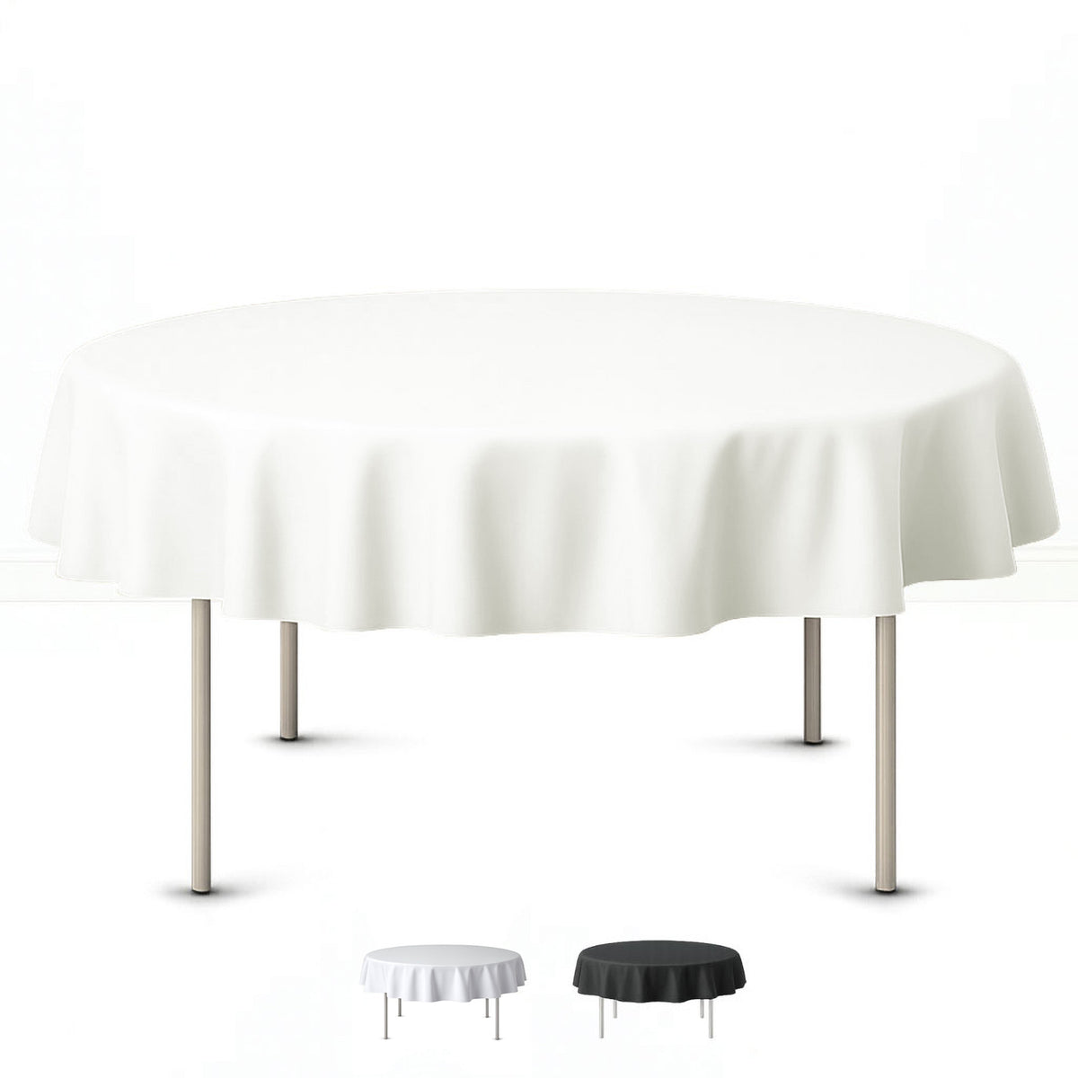 Premium Polyester Round Tablecloth 70" - 220GSM - By TCF Linen