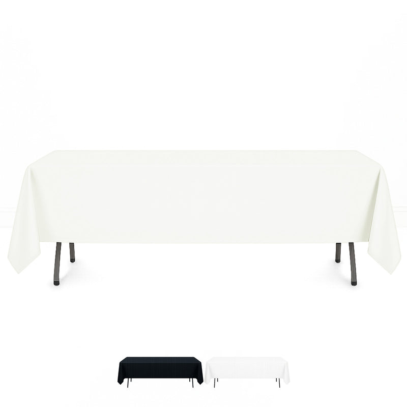 Premium Polyester Rectangle Tablecloth 72"x120" - 220GSM - By TCF Linen - thumbnail number 1