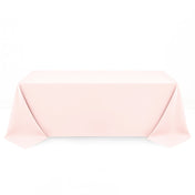 Premium Polyester Rectangle Tablecloth 90"x132" - 220GSM - Blush - By TCF Linen - thumbnail number 1