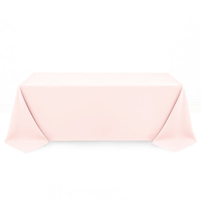 Premium Polyester Rectangle Tablecloth 90"x132" - 220GSM - Blush - By TCF Linen - thumbnail number 1