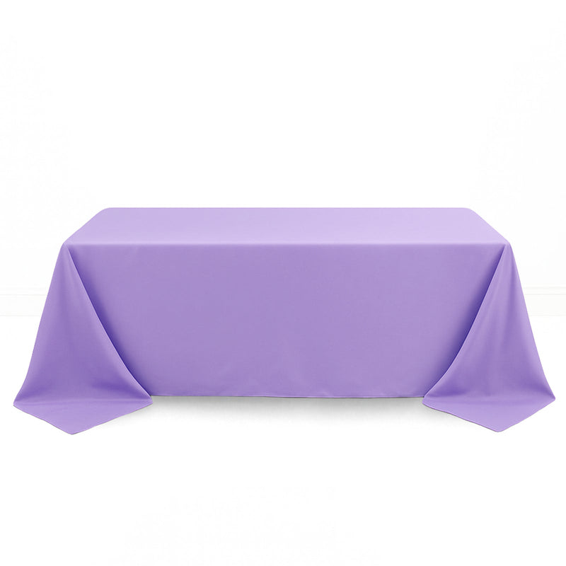 Premium Polyester Rectangle Tablecloth 90"x132" - 220GSM - Lavender - By TCF Linen - thumbnail number 1