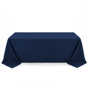 Premium Polyester Rectangle Tablecloth 90"x132" - 220GSM - Navy Blue - By TCF Linen - thumbnail number 1