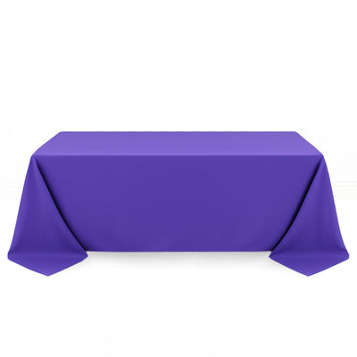 Premium Polyester Rectangle Tablecloth 90"x132" - 220GSM - Purple - By TCF Linen - thumbnail number 1