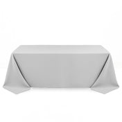 Premium Polyester Rectangle Tablecloth 90"x132" - 220GSM - Silver - By TCF Linen - thumbnail number 1