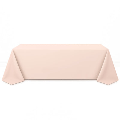 Premium Polyester Rectangle Tablecloth 90"x156" - 220GSM - Blush - By TCF Linen - thumbnail number 1