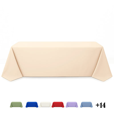 Premium Polyester Rectangle Tablecloth 90"x156" - 220GSM - By TCF Linen - thumbnail number 1