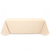 Premium Polyester Rectangle Tablecloth 90"x156" - 220GSM - Beige - By TCF Linen - thumbnail number 1