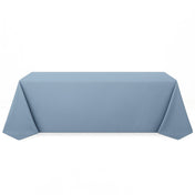 Premium Polyester Rectangle Tablecloth 90"x156" - 220GSM - Dusty Blue - By TCF Linen - thumbnail number 1