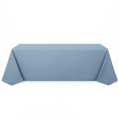 Premium Polyester Rectangle Tablecloth 90"x156" - 220GSM - Dusty Blue - By TCF Linen - thumbnail number 1
