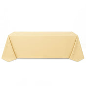 Premium Polyester Rectangle Tablecloth 90"x156" - 220GSM - Champagne - By TCF Linen - thumbnail number 1