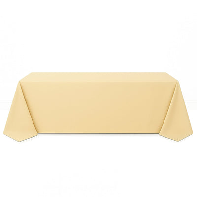 Premium Polyester Rectangle Tablecloth 90"x156" - 220GSM - Champagne - By TCF Linen - thumbnail number 1