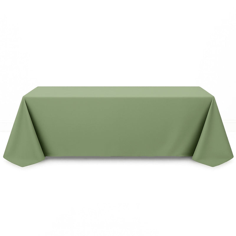 Premium Polyester Rectangle Tablecloth 90"x156" - 220GSM - Dusty Sage - By TCF Linen - thumbnail number 1