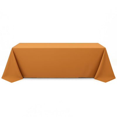 Premium Polyester Rectangle Tablecloth 90"x156" - 220GSM - Gold - By TCF Linen - thumbnail number 1