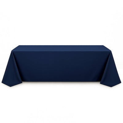 Premium Polyester Rectangle Tablecloth 90"x156" - 220GSM - Navy Blue - By TCF Linen - thumbnail number 1