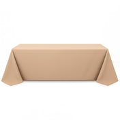 Premium Polyester Rectangle Tablecloth 90"x156" - 220GSM - Nude - By TCF Linen - thumbnail number 1