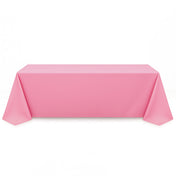 Premium Polyester Rectangle Tablecloth 90"x156" - 220GSM - Pink - By TCF Linen - thumbnail number 1