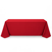 Premium Polyester Rectangle Tablecloth 90"x156" - 220GSM - Red - By TCF Linen - thumbnail number 1