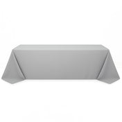 Premium Polyester Rectangle Tablecloth 90"x156" - 220GSM - Silver - By TCF Linen - thumbnail number 1