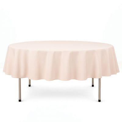Premium Polyester Round Tablecloth 90" - 220GSM - Blush - By TCF Linen - thumbnail number 1
