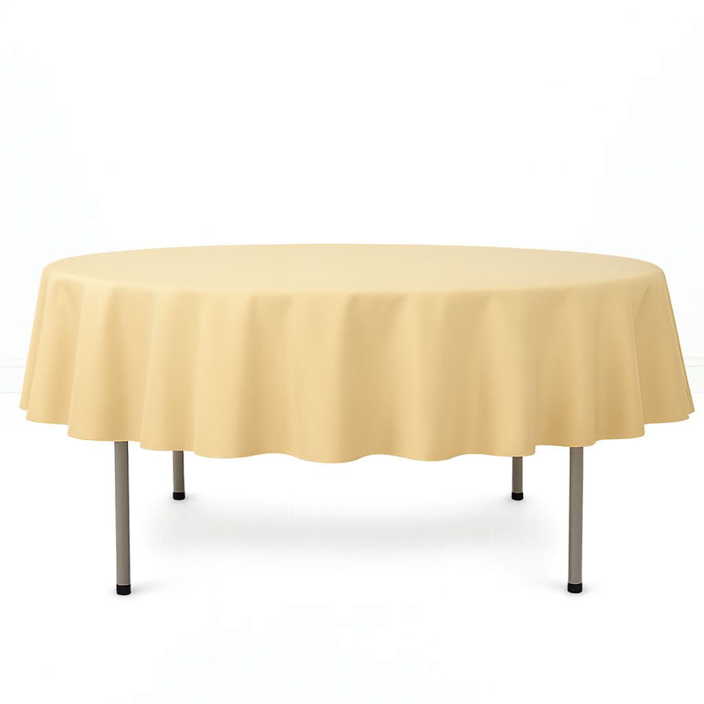 Premium Polyester Round Tablecloth 90" - 220GSM - By TCF Linen