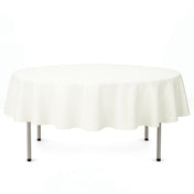 Premium Polyester Round Tablecloth 90" - 220GSM - Ivory - By TCF Linen - thumbnail number 1