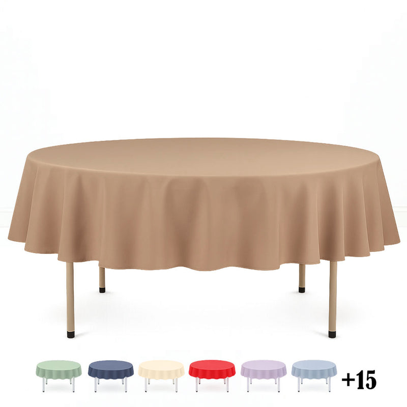 Premium Polyester Round Tablecloth 90" - 220GSM - By TCF Linen - thumbnail number 1