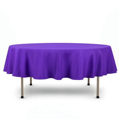 Premium Polyester Round Tablecloth 90" - 220GSM - Purple - By TCF Linen - thumbnail number 1