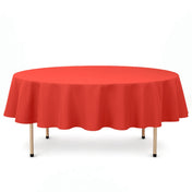 Premium Polyester Round Tablecloth 90" - 220GSM - Red - By TCF Linen - thumbnail number 1