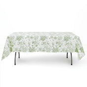Polyester Rectangular Tablecloth 60"x102" White with French Toile Pattern - By TCF Linen - thumbnail number 3