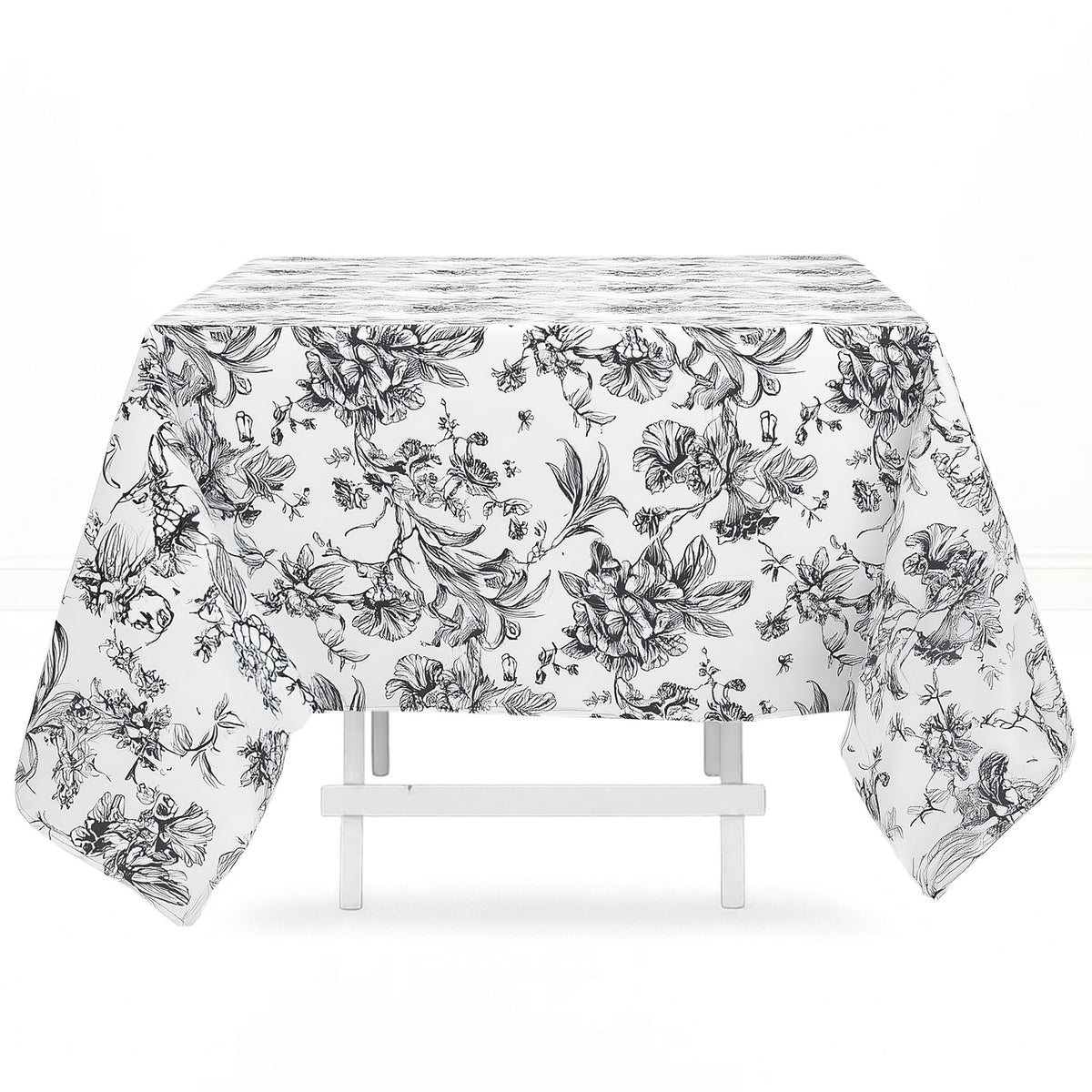 Polyester Square Tablecloth 70"x70" French Toile Pattern - By TCF Linen
