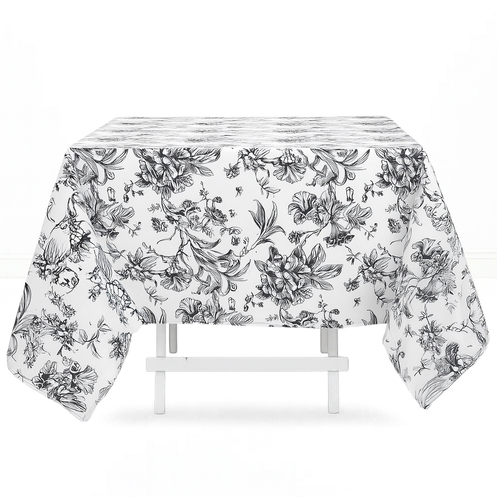 Polyester Square Tablecloth 70"x70" French Toile Pattern - By TCF Linen