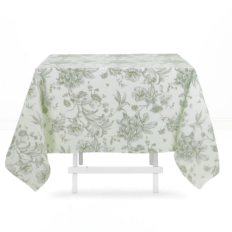 Polyester Square Tablecloth 70"x70" French Toile Pattern - By TCF Linen - thumbnail number 4