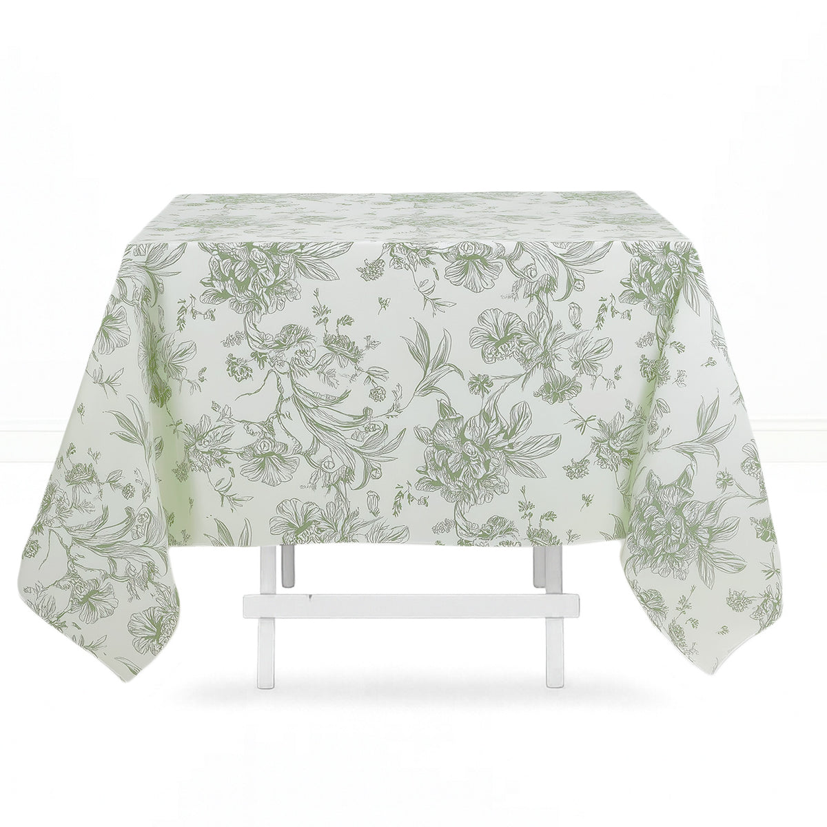 Polyester Square Tablecloth 70"x70" French Toile Pattern - By TCF Linen