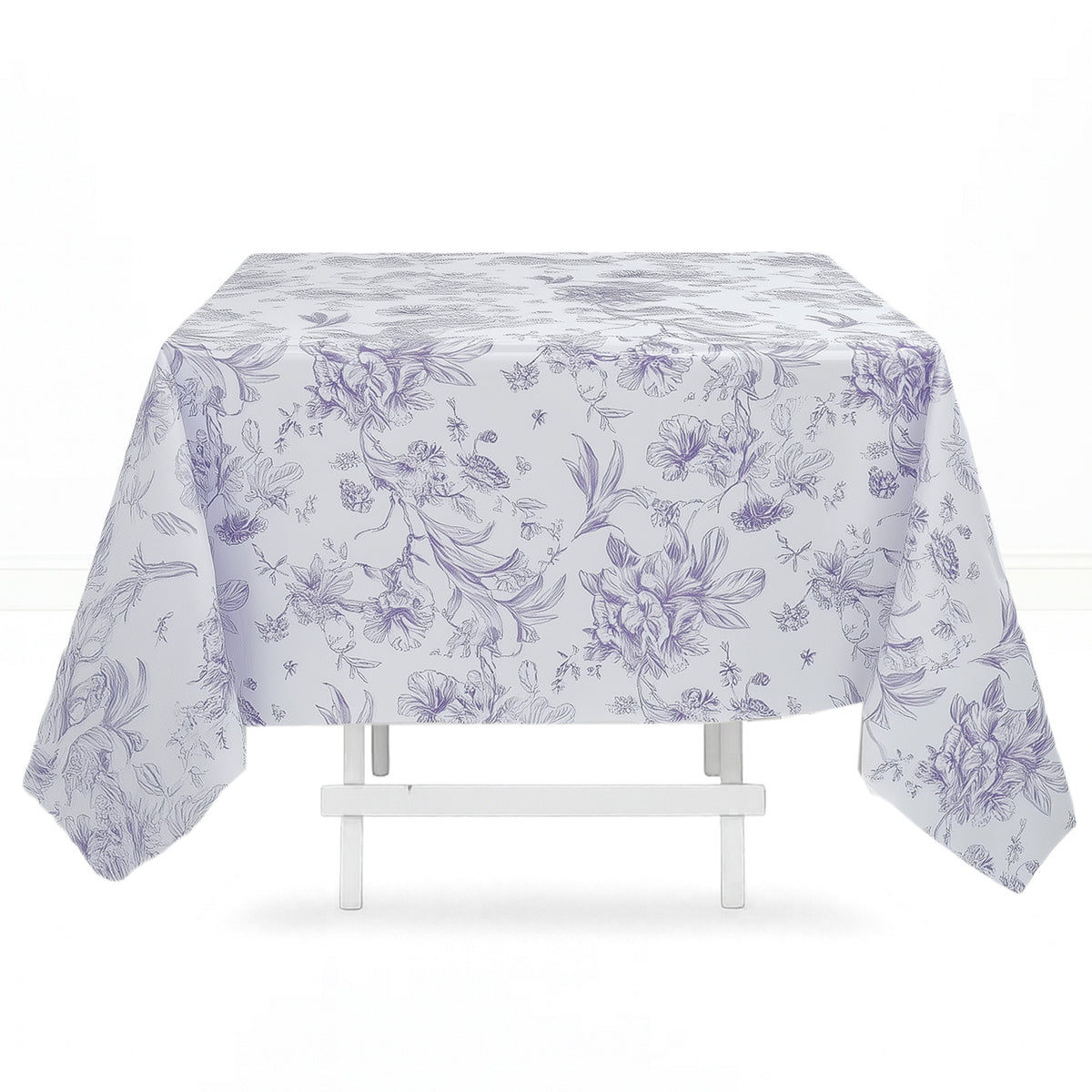 Polyester Square Tablecloth 70"x70" French Toile Pattern - By TCF Linen