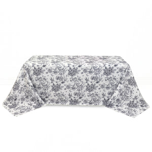 Polyester Rectangular Tablecloth 90"x132" French Toile Pattern - By TCF Linen