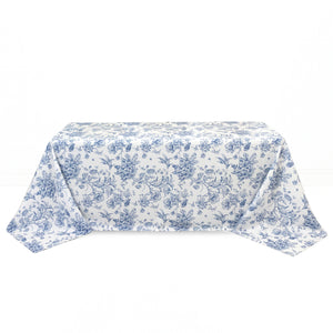 Polyester Rectangular Tablecloth 90"x132" French Toile Pattern - By TCF Linen