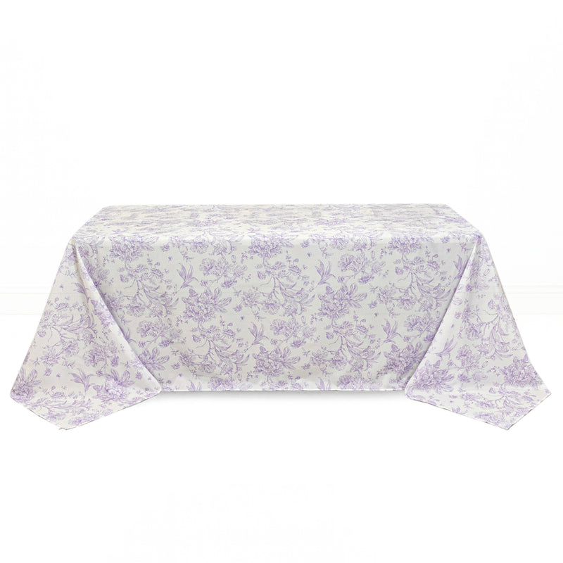 Polyester Rectangular Tablecloth 90"x132" French Toile Pattern - By TCF Linen - thumbnail number 5