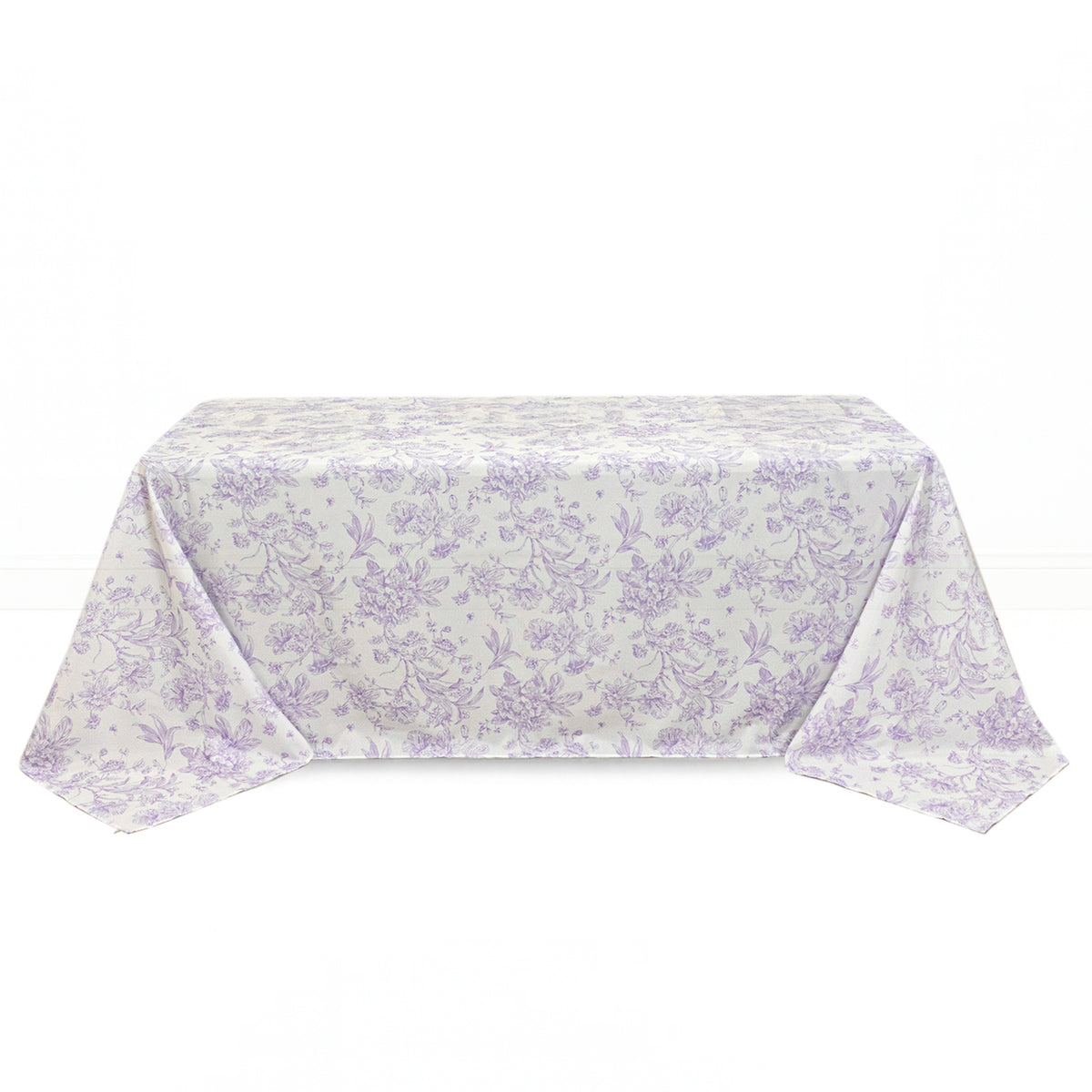 Polyester Rectangular Tablecloth 90"x132" French Toile Pattern - By TCF Linen