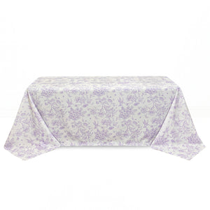 Polyester Rectangular Tablecloth 90"x132" French Toile Pattern - By TCF Linen