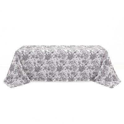 Polyester Rectangular Tablecloth 90"x156" French Toile Pattern - By TCF Linen - thumbnail number 2
