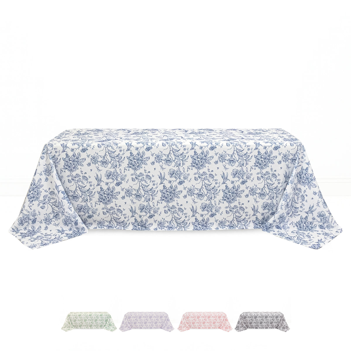 Polyester Rectangular Tablecloth 90"x156" French Toile Pattern - By TCF Linen