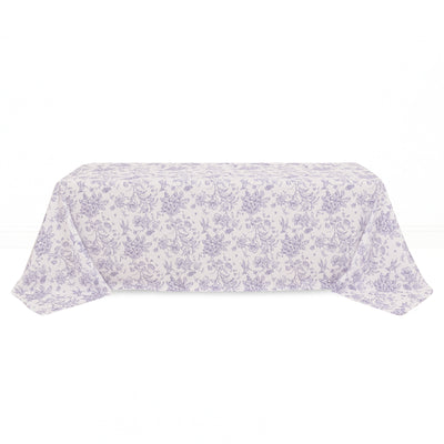 Polyester Rectangular Tablecloth 90"x156" French Toile Pattern - By TCF Linen - thumbnail number 5