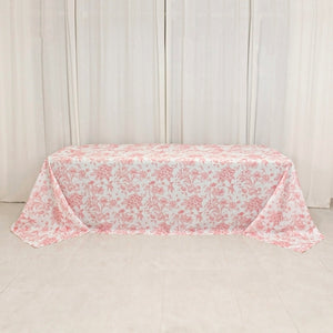 Polyester Rectangular Tablecloth 90"x156" French Toile Pattern - By TCF Linens