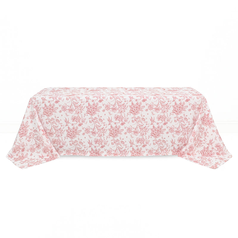Polyester Rectangular Tablecloth 90"x156" French Toile Pattern - By TCF Linen - thumbnail number 6