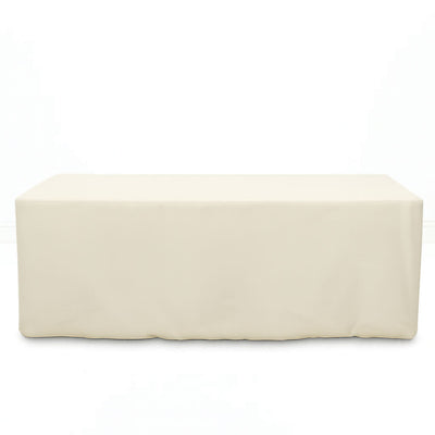 Premium Polyester Rectangle Tablecloth 6ft - 220GSM - Ivory - By TCF Linen - thumbnail number 1