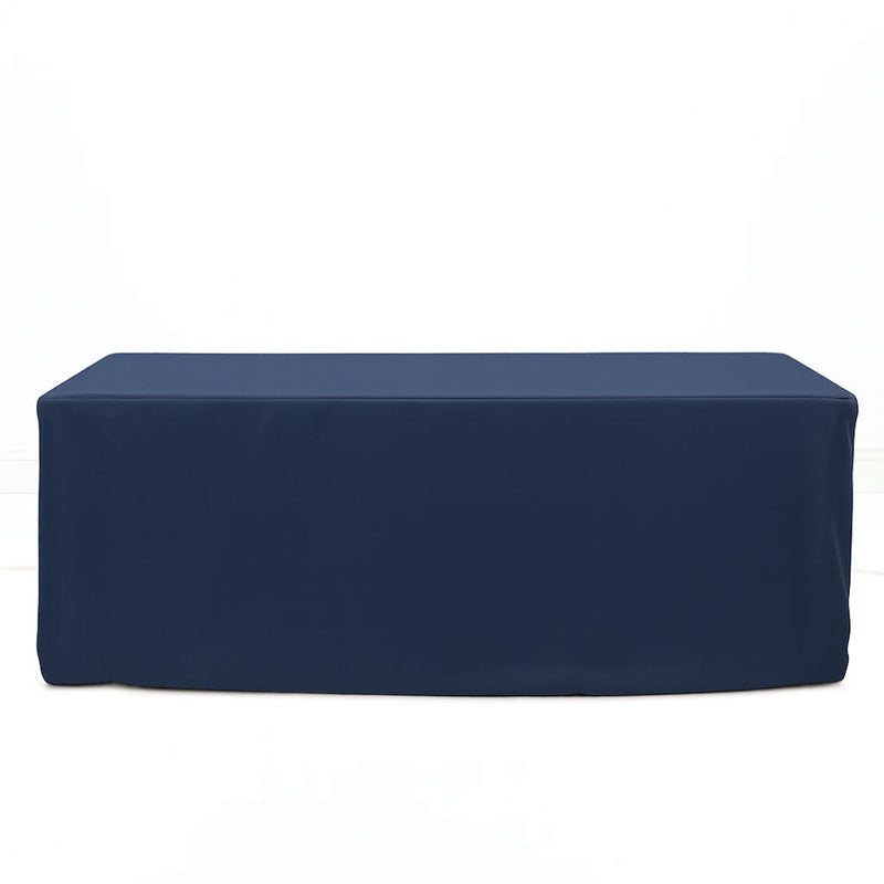 Premium Polyester Rectangle Tablecloth 6ft - 220GSM - Navy Blue - By TCF Linen - thumbnail number 1