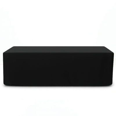 Premium Polyester Rectangle Tablecloth 8ft - 220GSM - Black - By TCF Linen - thumbnail number 1